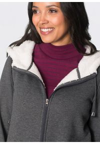 bonprix - Bluza rozpinana ciążowa z wstawką niemowlęcą na nosidełko i miękką spodnią stroną. Kolekcja: moda ciążowa. Kolor: szary. Materiał: materiał #3