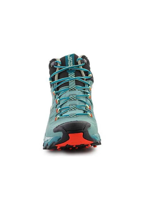 LA SPORTIVA - Buty turystyczne damskie La Sportiva Ultra Raptor II Mid Leather GTX. Kolor: zielony. Materiał: skóra, materiał. Szerokość cholewki: normalna