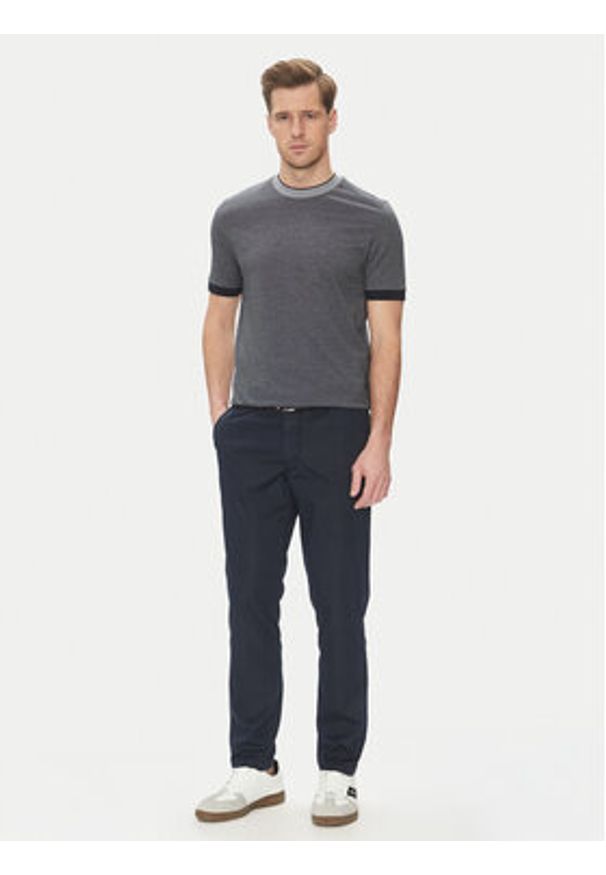 BOSS T-Shirt H-Tessler 145 50536847 Granatowy Slim Fit. Kolor: niebieski. Materiał: bawełna