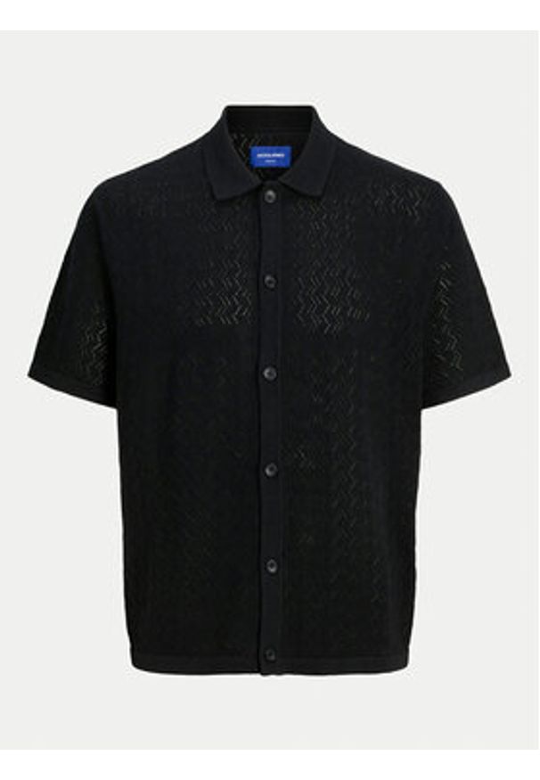 Jack & Jones - Jack&Jones Koszula Tyler 12272863 Czarny Loose Fit. Kolor: czarny. Materiał: bawełna