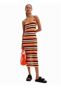 Desigual Sukienka letnia 23SWVF11 Pomarańczowy Slim Fit. Kolor: pomarańczowy. Materiał: syntetyk. Sezon: lato #5