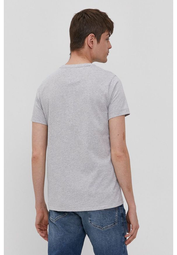 Tommy Jeans - T-shirt. Okazja: na co dzień. Kolor: szary. Materiał: bawełna, dzianina. Styl: casual