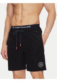 Tom Tailor Szorty kąpielowe 1045606 Czarny Regular Fit. Kolor: czarny. Materiał: syntetyk