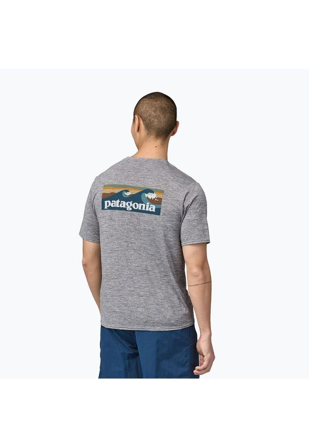 Koszulka męska Patagonia Cap Cool Daily Graphic Shirt Waters. Kolor: niebieski. Sport: turystyka piesza
