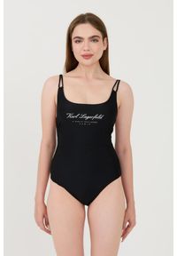 Karl Lagerfeld - KARL LAGERFELD Czarny strój kąpielowy Hotel Karl Swimsuit. Kolor: czarny