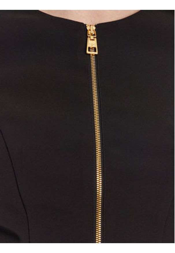 Elisabetta Franchi Marynarka GI-135-51E2 Czarny Regular Fit. Kolor: czarny. Materiał: syntetyk