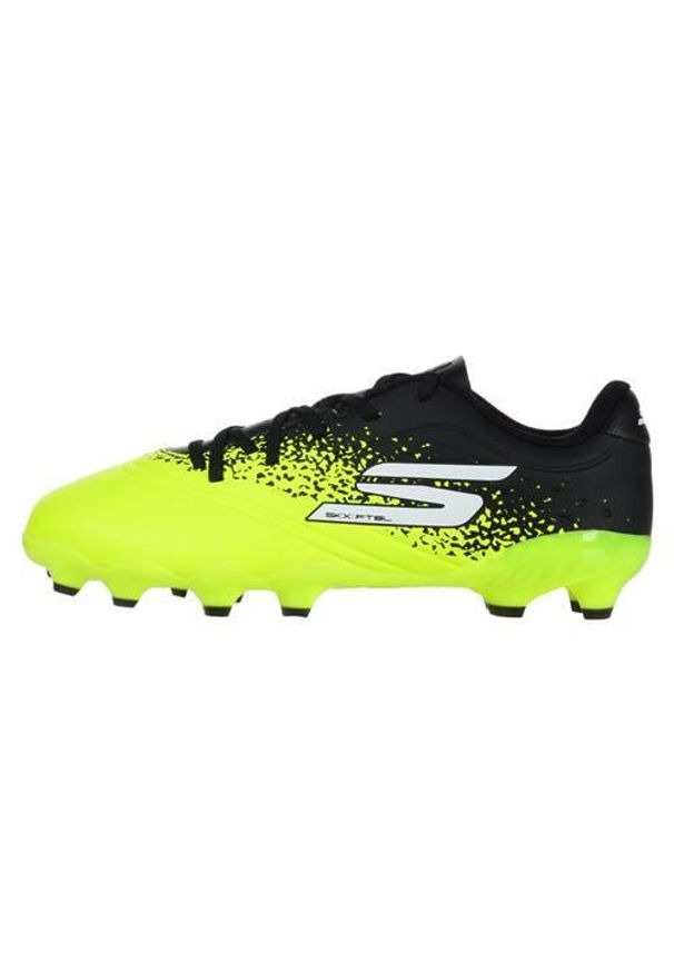 skechers - Dziecięce buty piłkarskie Skechers Razor 1.5 FG. Kolor: wielokolorowy, czarny. Materiał: materiał, syntetyk, tkanina. Sport: piłka nożna