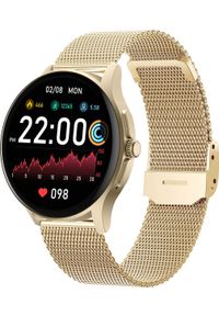 Smartwatch Enter ZEGAREK SMARTWATCH DAMSKI ENTER CANDICE POLSKIE MENU ROZMOWY CND.08.E.115.11.15 ZŁOTY MESH. Rodzaj zegarka: smartwatch. Kolor: złoty. Materiał: mesh #1