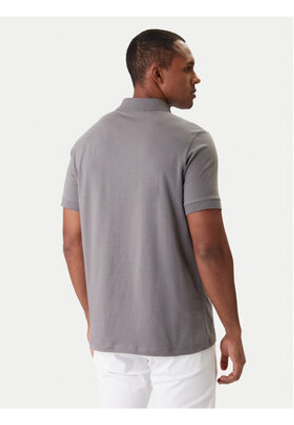 Karl Lagerfeld - KARL LAGERFELD Polo 745780 561235 Szary Regular Fit. Typ kołnierza: polo. Kolor: szary. Materiał: bawełna