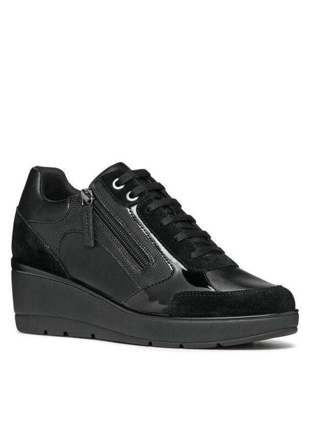 Geox Sneakersy D Ilde D36RAC 05422 C9999 Czarny. Kolor: czarny. Materiał: skóra