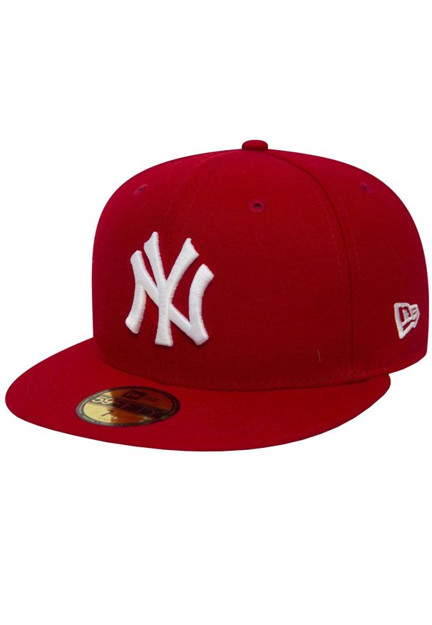 New Era - Czapka z daszkiem męska New York Yankees MLB Basic Cap. Kolor: czerwony. Materiał: poliester