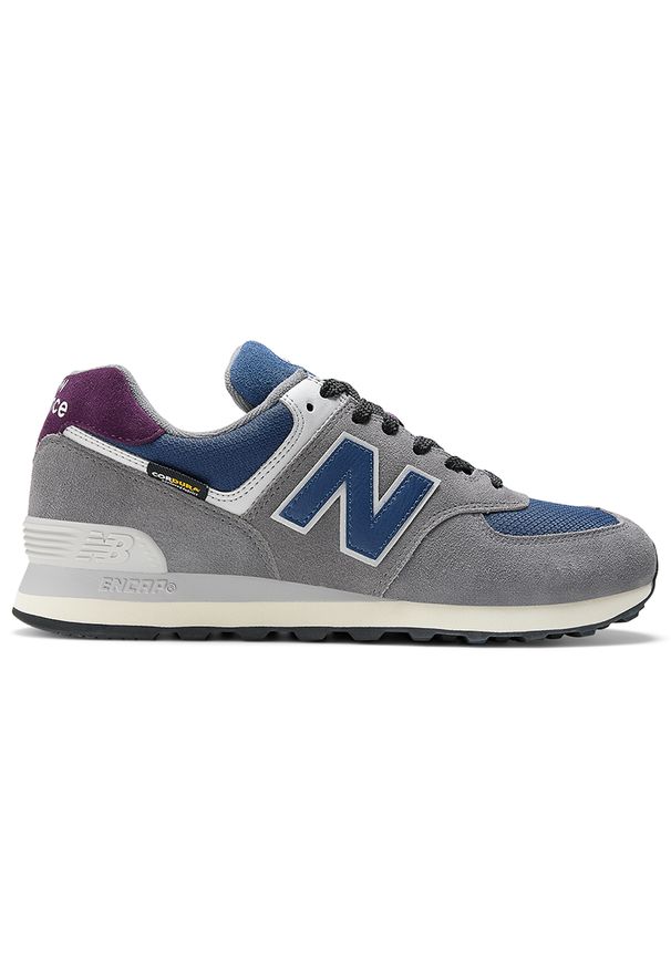 Buty unisex New Balance U574KGN – szare. Okazja: na co dzień. Kolor: szary. Materiał: guma, syntetyk, tkanina, materiał. Szerokość cholewki: normalna. Model: New Balance 574