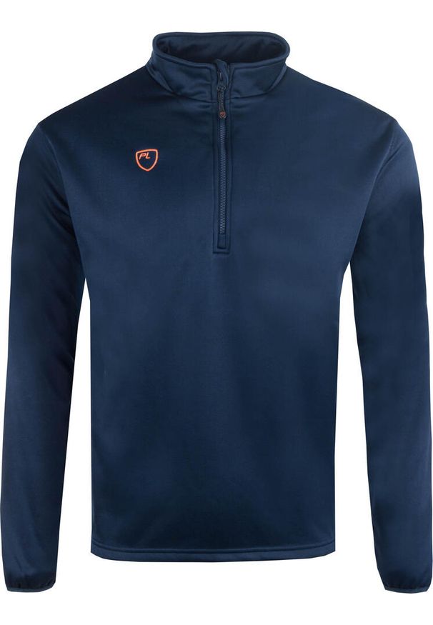 POWERLAYER - PlayerLayer Bluza Męska 1/4 Zip Midlayer Granatowa 2XL. Kolor: niebieski. Materiał: poliester