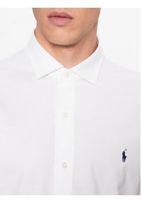 Polo Ralph Lauren Koszula 710899386001 Biały Slim Fit. Typ kołnierza: polo. Kolor: biały. Materiał: bawełna