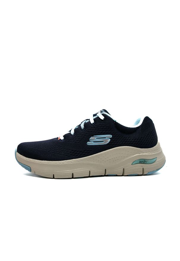 skechers - Buty do chodzenia damskie Skechers Arch Fit Big Appeal. Zapięcie: sznurówki. Kolor: niebieski. Materiał: materiał. Szerokość cholewki: normalna. Sport: turystyka piesza