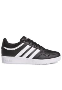 Adidas - Buty młodzieżowe adidas Hoops 4.0 JI3474 - czarne. Kolor: czarny. Materiał: skóra, syntetyk, guma. Szerokość cholewki: normalna
