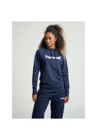 Bluza sportowa z kapturem damska Hummel Go Cotton Logo Hoodie Woman. Typ kołnierza: kaptur. Kolor: niebieski. Sport: piłka ręczna #2
