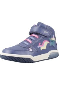 Geox - Buty GEOX J INEK GIRL Niebieski. Kolor: niebieski. Materiał: syntetyk, tkanina. Sport: turystyka piesza