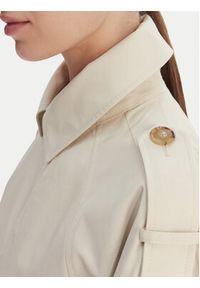 TOMMY HILFIGER - Tommy Hilfiger Trencz WW0WW50627 Écru Oversize. Kolor: kremowy. Materiał: bawełna #2