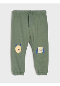 Sinsay - Spodnie dresowe jogger - zielony. Kolor: zielony. Materiał: dresówka #1