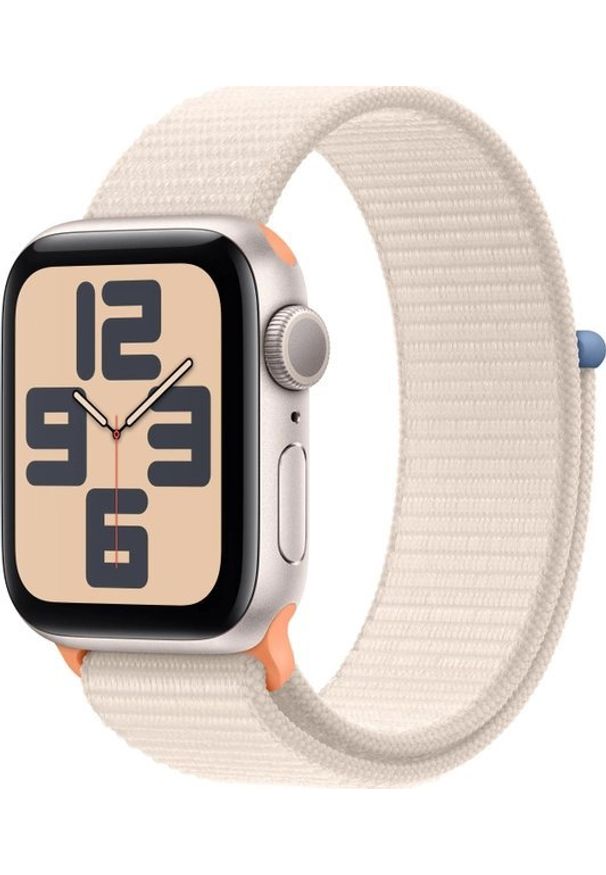 APPLE - Smartwatch Apple Watch SE 2023 GPS 40mm Starlight Alu Sport Loop Beżowy (MR9W3QR/A). Rodzaj zegarka: smartwatch. Kolor: beżowy. Styl: sportowy