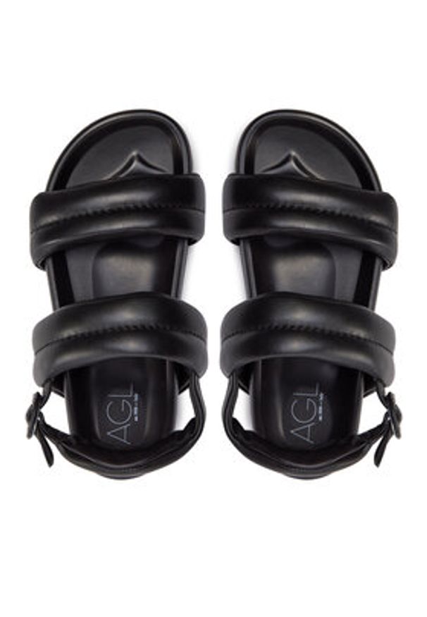 AGL Sandały Jane Soft D685004PGSOFTY0000 Czarny. Kolor: czarny. Materiał: skóra