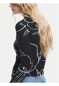 Desigual Bluzka Londres 25WWTK49 Czarny Regular Fit. Kolor: czarny. Materiał: wiskoza