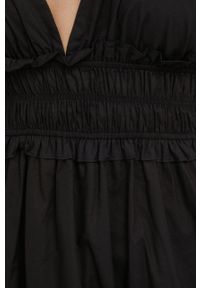 Answear Lab sukienka bawełniana kolor czarny maxi rozkloszowana. Kolor: czarny. Materiał: bawełna. Długość rękawa: na ramiączkach. Typ sukienki: rozkloszowane. Styl: wakacyjny. Długość: maxi #4