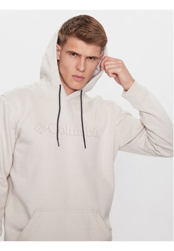 columbia - Columbia Bluza CSC Basic Logo™ II Hoodie Brązowy Regular Fit. Kolor: beżowy. Materiał: bawełna