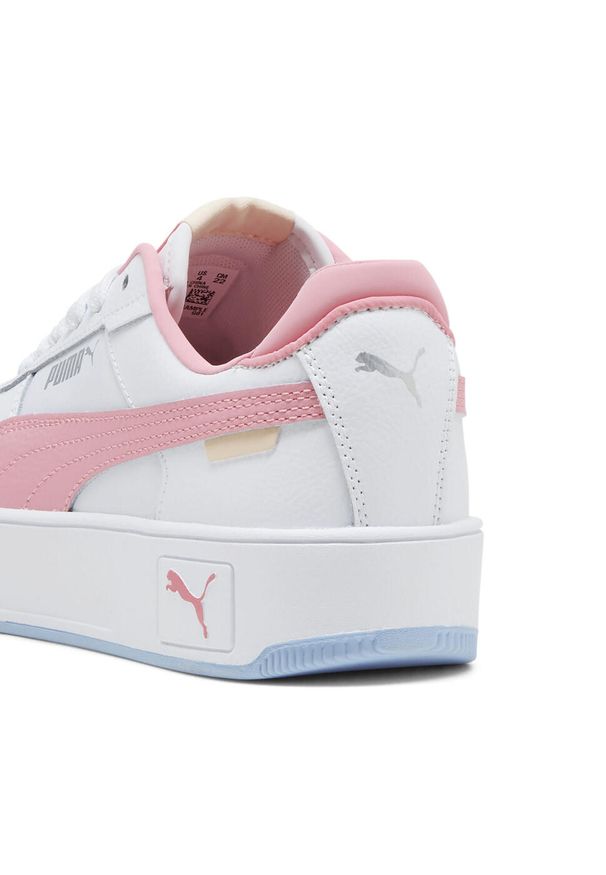 Puma - Młodzieżowe sneakersy Carina Street PUMA White Pinkscape Silver Pink Metallic. Kolor: szary, biały, wielokolorowy, różowy. Sezon: lato. Sport: turystyka piesza
