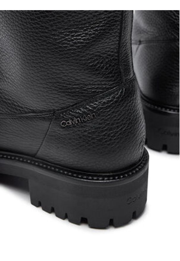 Calvin Klein Botki HW0HW02234 Czarny. Kolor: czarny. Materiał: skóra