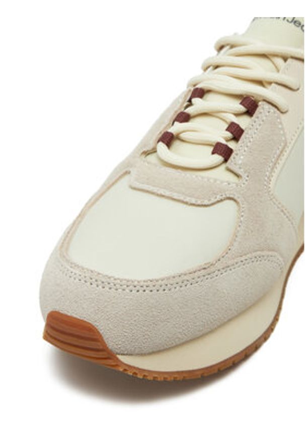 Calvin Klein Jeans Sneakersy Retro Sock Runner Mg YM0YM01152 Beżowy. Kolor: beżowy. Materiał: materiał