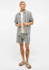 Męskie szorty Mustang Style Lockport Shorts Blue Dobby Stripe 1016479 12740 #4