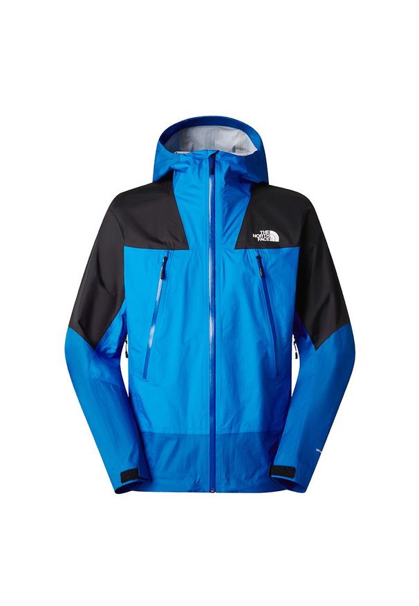 Kurtka męska The North Face Signal 2.5L DryVent 0A87GRJT31 - niebieska. Kolor: niebieski. Materiał: tkanina, materiał, nylon. Styl: klasyczny. Sport: fitness