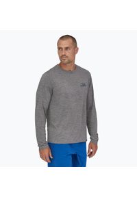 Longsleeve męski Patagonia Cap Cool Daily Graphic Shirt 73 skyline/feather. Kolor: szary. Długość rękawa: długi rękaw