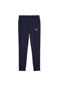 Puma - Damskie Spodnie Do Biegania Team Goal Casuals. Kolor: niebieski. Sport: turystyka piesza