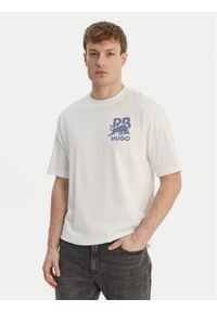 Hugo - HUGO T-Shirt Delel_RB 50564572 Biały Relaxed Fit. Kolor: biały. Materiał: bawełna #1