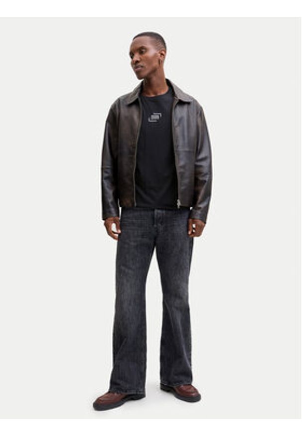 Jack & Jones T-Shirt Corp Graphic 12268415 Czarny Regular Fit. Kolor: czarny. Materiał: bawełna