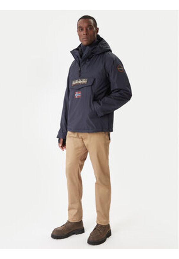 Napapijri Kurtka anorak Rainforest Next NP0A4IB9 Granatowy Regular Fit. Kolor: niebieski. Materiał: syntetyk