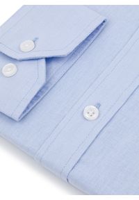Pako Lorente - PAKO LORENTE - Niebieska koszula męska z lnem. Kolor: niebieski, biały. Materiał: len. Długość rękawa: długi rękaw. Długość: długie. Sezon: wiosna #2