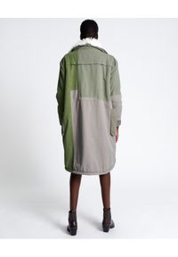 ONETEASPOON - Zielony płaszcz Utility Patchwork. Kolor: zielony. Materiał: bawełna