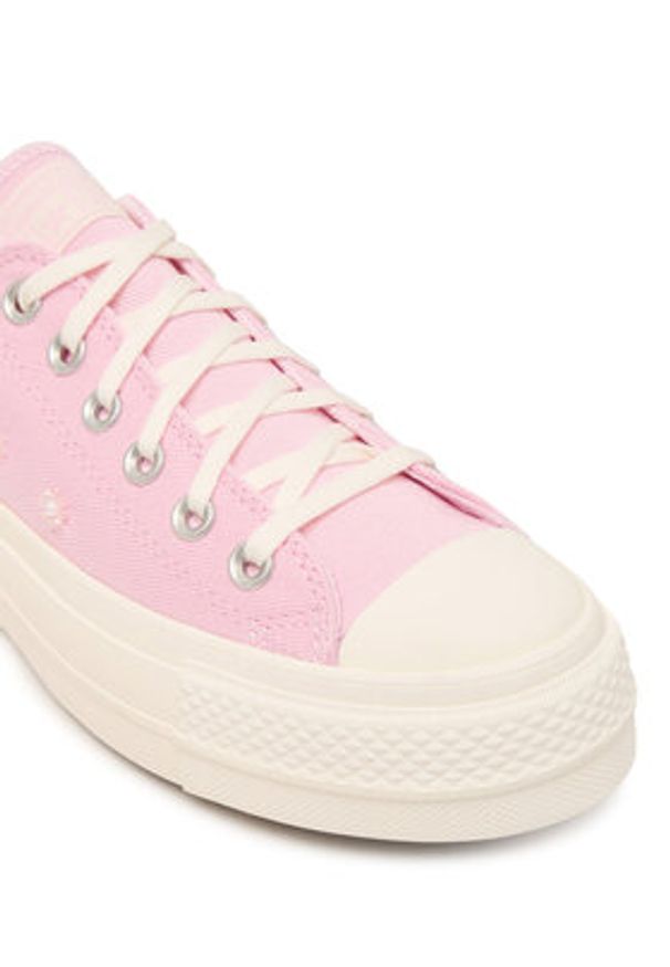 Converse Trampki Chuck Taylor All Star Lift Platform Beads A16108C Różowy. Kolor: różowy. Materiał: materiał. Obcas: na platformie