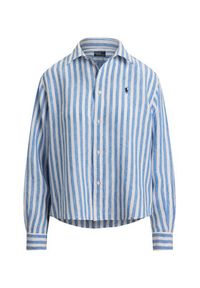 Polo Ralph Lauren Koszula 211935130500 Niebieski Relaxed Fit. Typ kołnierza: polo. Kolor: niebieski. Materiał: len #3