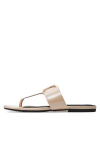 Calvin Klein Jeans Japonki Flat Sandal Slide Toepost Mg Met YW0YW01342 Różowy. Kolor: różowy. Materiał: skóra #3