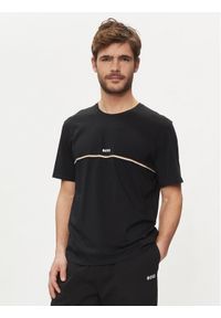 BOSS - Boss T-Shirt Unique 50515395 Czarny Regular Fit. Kolor: czarny. Materiał: bawełna
