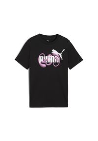 Puma - Młodzieżowa koszulka z grafiką i logo No. 1 PUMA Black. Kolor: czarny. Sport: joga i pilates
