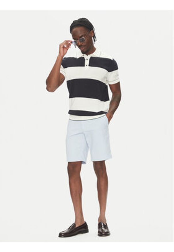 TOMMY HILFIGER - Tommy Hilfiger Szorty materiałowe Brooklyn MW0MW23563 Błękitny Regular Fit. Kolor: niebieski. Materiał: bawełna
