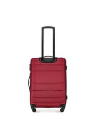 Wittchen - Średnia walizka z ABS-u żłobiona czerwona. Kolor: czerwony. Materiał: guma. Styl: klasyczny #4