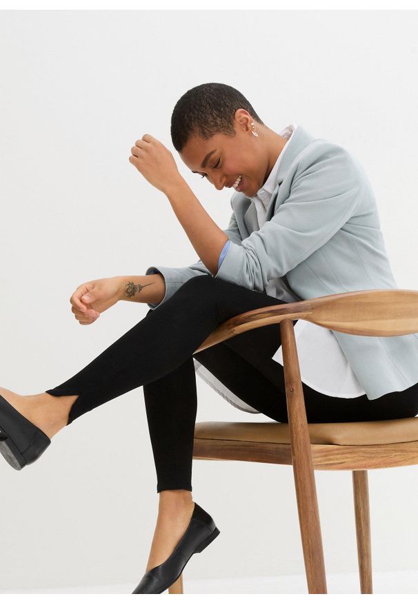 bonprix - Legginsy 7/8. Kolor: czarny. Materiał: bawełna