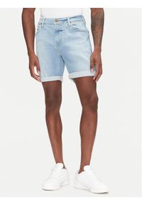 Lee Szorty jeansowe Rider 112363926 Niebieski Slim Fit. Kolor: niebieski. Materiał: bawełna